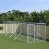 Lauko voljeras šunims, sidabrinis, 2x10x2m, plienas