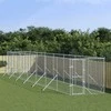 Lauko voljeras šunims, sidabrinis, 2x14x2m, plienas