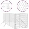 Lauko voljeras šunims, sidabrinis, 2x6x2m, plienas