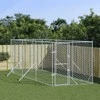 Lauko voljeras šunims, sidabrinis, 2x6x2m, plienas