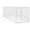 Lauko voljeras šunims, sidabrinis, 2x6x2m, plienas