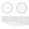 Lauko voljeras šunims, sidabrinis, 4x12x2m, plienas