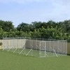 Lauko voljeras šunims, sidabrinis, 4x12x2m, plienas
