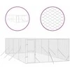 Lauko voljeras šunims, sidabrinis, 4x8x2m, plienas