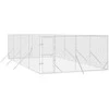 Lauko voljeras šunims, sidabrinis, 4x8x2m, plienas