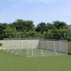 Lauko voljeras šunims, sidabrinis, 6x10x2m, plienas