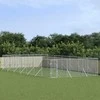 Lauko voljeras šunims, sidabrinis, 6x14x2m, plienas