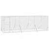 Lauko voljeras šunims, sidabrinis, 6x2x2m, plienas