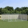 Lauko voljeras šunims, sidabrinis, 6x6x2m, plienas