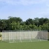 Lauko voljeras šunims, sidabrinis, 8x4x2m, plienas
