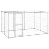 Lauko voljeras šunims su stogu, galvanizuotas plienas, 7,26m²