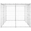 Lauko voljeras šunims su stogu, galvanizuotas plienas, 7,26m²