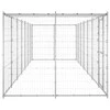Lauko voljeras šunims su stogu, galvanizuotas plienas, 16,94m²