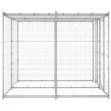 Lauko voljeras šunims su stogu, galvanizuotas plienas, 4,84m²