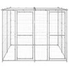 Lauko voljeras šunims su stogu, galvanizuotas plienas, 4,84m²