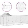 Lauko voljeras šunims su stogu, sidabrinis, 6x2x2,5m, plienas