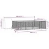 Lauko voljeras šunims su stogu, sidabrinis, 6x6x2,5m, plienas