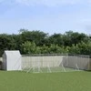 Lauko voljeras šunims su stogu, sidabrinis, 6x6x2,5m, plienas