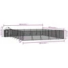 Lauko voljeras šunims su stogu, sidabrinis, 12x12x2,5m, plienas