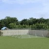 Lauko voljeras šunims su stogu, sidabrinis, 10x8x2,5m, plienas
