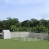 Lauko voljeras šunims su stogu, sidabrinis, 10x10x2,5m, plienas