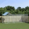 Lauko voljeras šunims su stogu, sidabrinis, 6x2x2,5m, plienas
