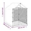 Lauko voljeras šunims su stogu, sidabrinis, 2x2x2,5m, plienas