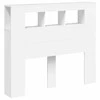 LED galvūgalis, baltas, 120x18,5x103,5cm, apdirbta mediena