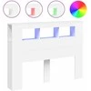 LED galvūgalis, baltas, 140x18,5x103,5cm, apdirbta mediena