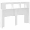 LED galvūgalis, baltas, 140x18,5x103,5cm, apdirbta mediena