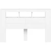 LED galvūgalis, baltas, 160x18,5x103,5cm, apdirbta mediena