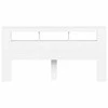 LED galvūgalis, baltas, 200x18,5x103,5cm, apdirbta mediena