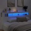 LED galvūgalis, baltas, 220x18,5x103,5cm, apdirbta mediena
