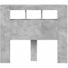 LED galvūgalis, betono, 120x18,5x103,5cm, apdirbta mediena