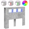 LED galvūgalis, betono, 120x18,5x103,5cm, apdirbta mediena