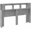 LED galvūgalis, betono, 160x18,5x103,5cm, apdirbta mediena
