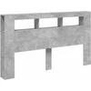 LED galvūgalis, betono, 180x18,5x103,5cm, apdirbta mediena