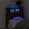 LED galvūgalis, dūminio ąžuolo, 100x18,5x103,5cm, mediena