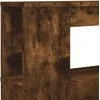LED galvūgalis, dūminio ąžuolo, 120x18,5x103,5cm, mediena