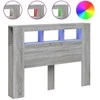 LED galvūgalis, pilkas ąžuolo, 140x18,5x103,5cm, mediena