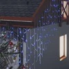 LED girlianda varvekliai, 10m, 400 mėlynų LED, 8 funkcijos