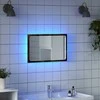 LED vonios kambario veidrodis, ąžuolo, 60x8,5x38cm, mediena