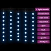 LED žvaigždžių užuolaida, 200 mėlynų LED lempučių