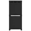Lentyna, juodos spalvos, 69x30x72,5cm, audinys, 4 skyriai