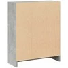 Lentyna knygoms, betono pilkos spalvos, 60x24x76 cm, mediena