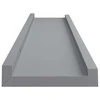 Lentynos nuotraukų rėmeliams, 2vnt., pilkos, 40x9x3cm, MDF