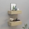 Lentynos su stalčiais, 2vnt., ąžuolo, 40x23,5x10cm, MDF