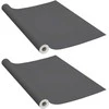 Lipnios plėvelės baldams, 2vnt., pilkos, 500x90cm, PVC