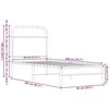 Lova Lovos rėmas be čiužinio, rudos ąžuolo, 80x200 cm