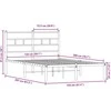Lova Lovos rėmas be čiužinio, sonoma ąžuolo, 150x200cm, metalas